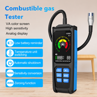 Détecteur de fuite de gaz combustible portatif (type sonde) AS8800L avec capteur semi-conducteur/catalytique, alimenté par piles AAA