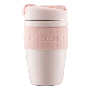 Tazas De Cafe Vaso TermicosTermosステンレス鋼断熱マグコーヒーフラスコタンブラーカップ、2-in-1蓋付き