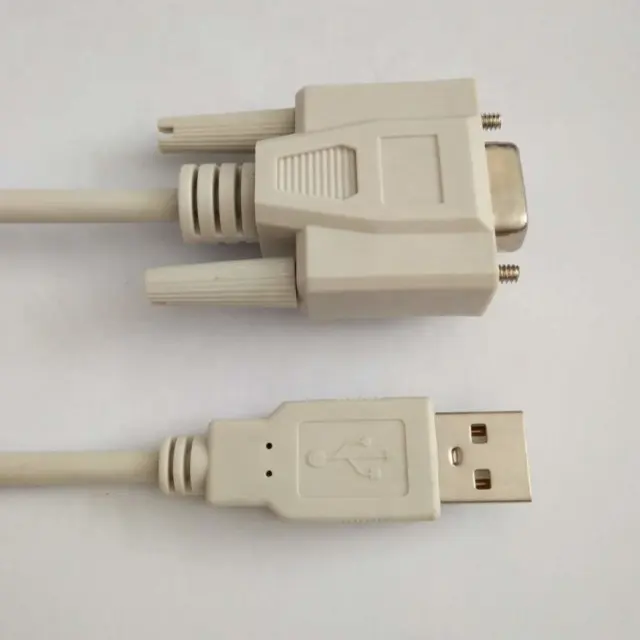 Cetakan kabel SERIAL RS232 DB9 M ke USB AM