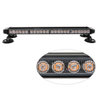 Aluminium-Warnleuchte mit Bernstein-, Rot- und Blaulicht-LEDs, Stroboskop-Lichtbalken für Abschleppwagen, 26 Blinkmodi, 12V 24V