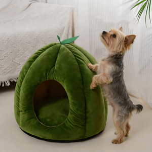 Winterwarmes, modernes, luxuriöses, halbgeschlossenes Reise-Katzenbett mit abnehmbarem Bezug für Hauskatzen - Product Image 1