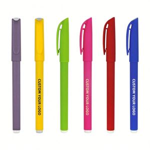 Bolígrafo de Gel Promocional de Plástico Recubierto de Goma de Lujo de Alta Calidad, Impresión de Logotipo Personalizado, Punta de 0.5 mm, Tinta Negra, Diseño Moderno Multicolor - Product Image 2