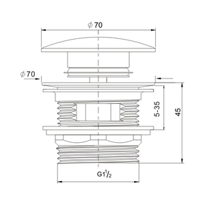 Chất Thải Bồn Tắm & Nắp Ống Xi-phông Tràn - Product Image 2