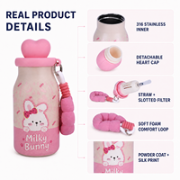 Bouteille d'eau personnalisée de 400 ml avec poignée pour l'école et les activités de plein air, fabricant de bouteilles d'eau pour enfants