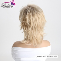 613 # perruque synthétique bouclée blonde perruques pixie bob en fibre haute température pour les femmes blanches européennes