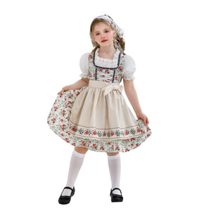 Sunny Fashion ragazze cotone tedesco Dirndl Dress Echo film TV Costume <span class=keywords><strong>stampa</strong></span> digitale per bavarese Oktoberfest Halloween Vintage - Product Image 4
