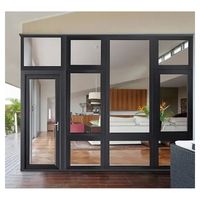 Porte d'entrée extérieure en aluminium Prima, porte à battant avec isolation thermique, double vitrage trempé