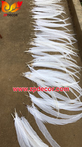 Qibest — plumes de queue de faisan argent blanc, 70-75 cm, fournitures d'usine, pour Costumes de carnaval, vente en gros - Product Image 3
