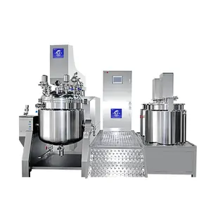 Vacuum Emulsifier Mixer Machine 100L Vacuum Emulsifying Homogenizer Mixer Machine Electrical Heating Lotion Soap Mixing Equipment