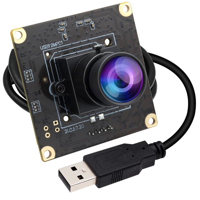 12MP USB Camera Module High Speed 1080P 120FPS 4K 30FPS Industrial Lightburn Camera Low Light Mini Embedded Webcam Linux