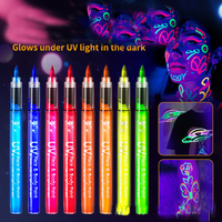 Stylos à tatouage UV à séchage rapide, sûrs et non toxiques, pointe fine, ensemble de marqueurs qui brillent sous la lumière UV