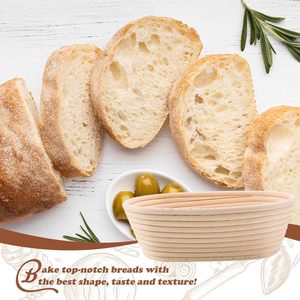 Handmade 10-Inch Indonesian Rattan Oval Bread Proofing <strong>Basket</strong> Artisanal French Style <strong>Storage</strong> <strong>Basket</strong> Hot Sale for Sourdough - Product Image 4
