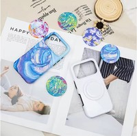 Casing Sublimasi 3D untuk Dudukan Ponsel Magnetik, Film PC Berlapis Khusus, Transfer Panas, Cincin Magnet Ponsel, DIY LOGO