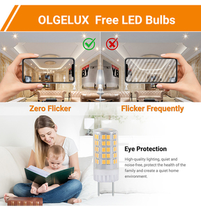 Olgelux G8 ac120v 5W (<span class=keywords><strong>50W</strong></span> Halogen tương đương) dẫn bóng đèn 2700-6500K ETL FCC chứng nhận không-dimmable G8 cơ sở dẫn bóng đèn - Product Image 4