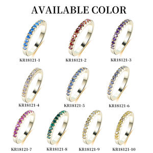 Anillos de Tenis de <span class=keywords><strong>Plata</strong></span> de Ley con Circonita Real Kirin, Anillo de <span class=keywords><strong>Plata</strong></span> S925, Anillos Sencillos para Mujer - Product Image 3