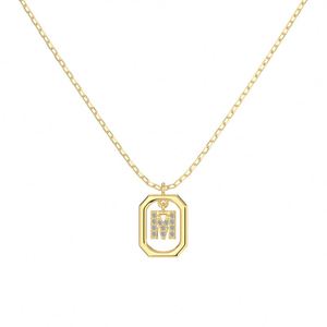 Dylam Charm Letter <b>Initial</b> -M- Alphabet <b>Pendant</b> Necklace for Women As Birthday Gifts Non Tarnish 5A Zirconia Jewelry - Product Image 4