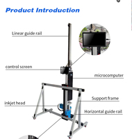Printer Dinding 3D UV Otomatis Industri Digital Inkjet dengan Kontrol Android untuk Banner Flex & Permukaan Vertikal