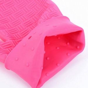 Guantes de silicona con patrón para barbacoa, resistentes al fuego, para horno, guantes de cocina para chef con puño abierto en ambos lados - Product Image 3