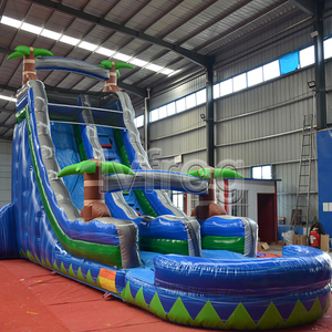 Toboggan gonflable bleu commercial Offre Spéciale d'écrasement avec le château <span class=keywords><strong>de</strong></span> glissière d'eau d'arrière-cour <span class=keywords><strong>de</strong></span> piscine pour l'amusement <span class=keywords><strong>de</strong></span> famille - Product Image 3