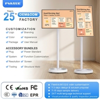 FVASEE TV Portátil para Baño con Android 12, Pantalla Enrollable de 21.5 Pulgadas 4K LED HDTV, Soporte con Ruedas Inteligentes, Pantalla Táctil de 200Hz para un Visualización Amplia