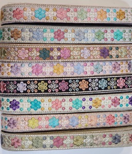 Cinta de encaje bordada de lujo para vestido de novia, accesorios de alta costura, ribete con cuentas hechas a mano - Product Image 1