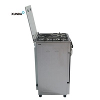 Four combiné Xunda 20 pouces, cuisinière à gaz, plaques chauffantes électriques, cuisinière à gaz 4 brûleurs, 3 brûleurs à gaz et 1 plaque électrique avec four
