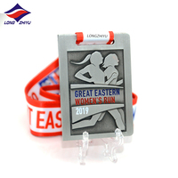 Longzhiyu concevoir votre propre alliage de zinc 3d métal 5k médaille personnalisé marathon course finisseur prix médailles sport avec ruban
