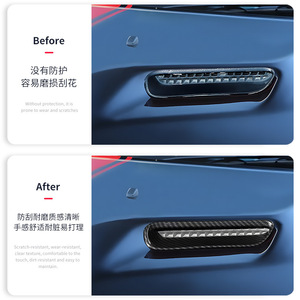 Hood Vent Cover For 2015-2022 Dodge Challenger <b>ABS</b> Carbon Fiber Look Protective Trim Car Styling Accessory - Product Image 1