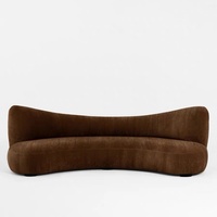 Canapé de salon minimaliste de style italien, tissu en velours, canapé de luxe de forme originale pour hôtels et villas