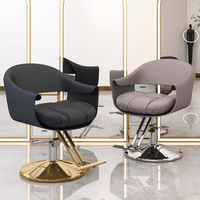 Chaise de Salon de coiffure en métal rotative pour ascenseur de célébrité Internet Simple haut de gamme pour la teinture et la permanente pour les salons de coiffure