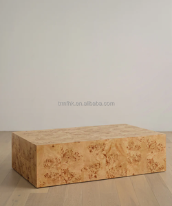 Mesa de Centro Cuadrada de Madera Mappa Burl para Sala de Estar - Product Image 4