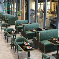 Restaurant Marble Cafe Coffee Shop Canapé et Booth Table avec chaises Ensemble de meubles Booth