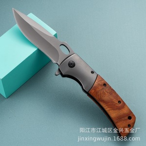 Navaja Plegable con Mango de Madera de Palisandro para Supervivencia al Aire Libre, Camping, Táctica, EDC, Hoja de Alta Dureza 3Cr13, Dropshipping Shopify - Product Image 2