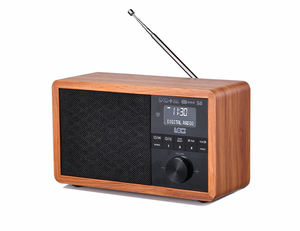 <span class=keywords><strong>Radio</strong></span> rétro DAB/DAB+ FM numérique avec réveil en <span class=keywords><strong>bois</strong></span> et minuterie de sommeil - Product Image 2