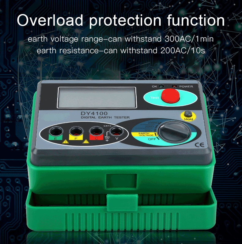 DUOYI DY4100 digital megohmmeter grounding resistance measurement soil