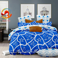 Ensemble de draps de lit en microfibre de coton, taille Queen, 4 pièces, draps plats avec taies d'oreiller, polyester, 2 places, draps de lit pour la maison, textile