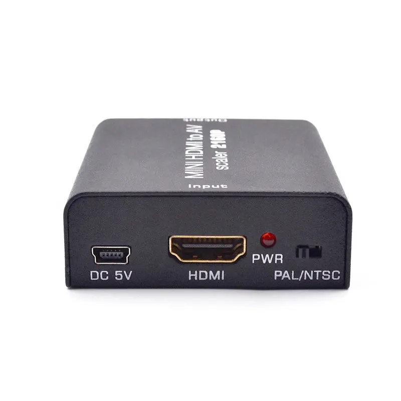 Konverter HDMI ke RCA MINI 4K logam hembra mendukung PAL/NTSC cvbs hdtv ke av adaptor konverter convertidor hdmi a rca 4k