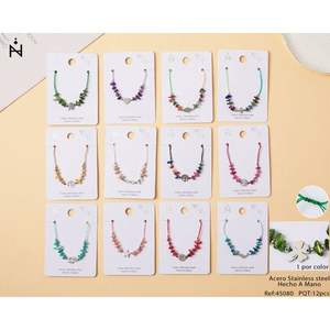 Pulsera de cuentas de acero inoxidable, 8 colores, joyería hecha a mano, regalo para mujeres y niñas, accesorios de moda - Product Image 1