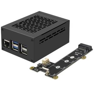 Tarjeta Periférica PCIe X1001 PCIe M.2 Key-M NVMe SSD <span class=keywords><strong>PIP</strong></span> + Carcasa Metálica para Raspberry <span class=keywords><strong>Pi</strong></span> 5 - Product Image 1