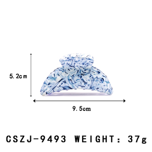 CANYUAN moda gran oferta 9,5 cm forma de media luna acetato PVC pinzas para el cabello de alta calidad pinzas para el cabello personalizadas pinzas para el cabello al por mayor - Product Image 2