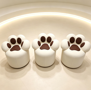 Fauteuil d'appoint en forme de patte, fauteuil moderne en velours, siège lounge pour salon, salon de beauté - Product Image 1