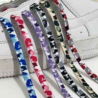 Nuage Camouflage tendance créatif paresseux lacets de chaussures gratuits hommes femmes chaussures pour enfants sans corde élastique lacets plats