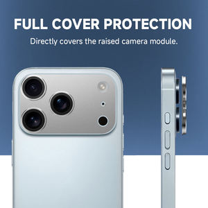 Protection d'objectif de caméra en verre trempé diamanté à couverture intégrale personnalisée en usine pour iPhone 17 18 Pro Max (caméra arrière) - Product Image 5