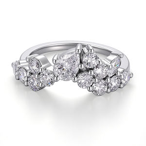 Anillo de Diamantes de Laboratorio con Certificado IGL, Oro Blanco Sólido de 18K/14K, Nuevo Diseño, Anillo de Compromiso para Mujer, Regalo de San Valentín - Product Image 2