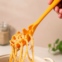 Cuillère à pâtes en silicone de qualité alimentaire, résistante à la chaleur, ustensile de service pour spaghetti, outil de cuisine