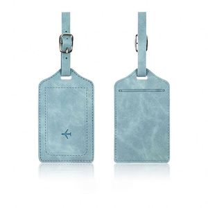 Hot Sell Wholesale Promotion Travel Gifts <b>Suitcase</b> <b>Tag</b> Customized Logo Pu Leather Luggage <b>Tags</b> - Product Image 5