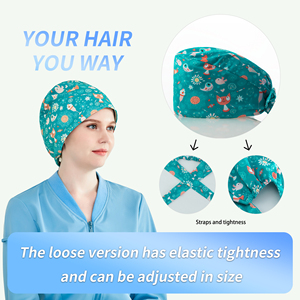 <span class=keywords><strong>Cappelli</strong></span> Chirurgici Unisex, Berretti Medici per Dottori, Infermieri, Dentisti, con Stampe Carine a Cartoni Animati, Ecologici, per Uso Ospedaliero Estivo - Product Image 5
