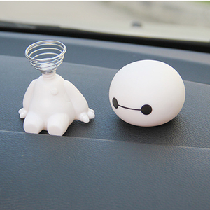 2025 dibujos animados Baymax <span class=keywords><strong>Robot</strong></span> sacudiendo la cabeza figura coche adornos Auto Interior decoraciones Big Hero muñeca juguetes ornamento Accesorios - Product Image 6