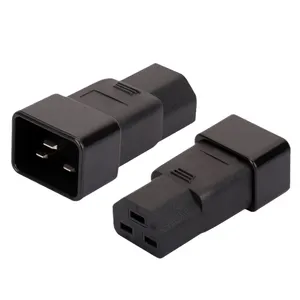 Adaptador de entrada cei 320 c19 macho para c20 fêmea, conector conversor de adaptador ac para pud