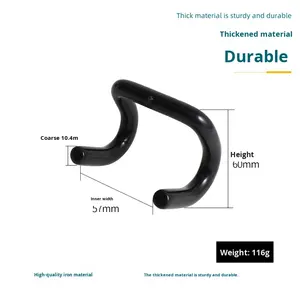 Grosir grosir Minglan Model 032 baja dilapisi karet barbel kait ganda peralatan kebugaran selesai hitam pegangan Pull-Up - Product Image 3